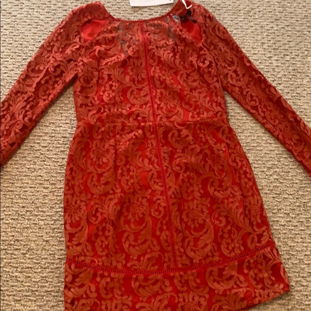 Adelyn Rae red lace dress (medium)